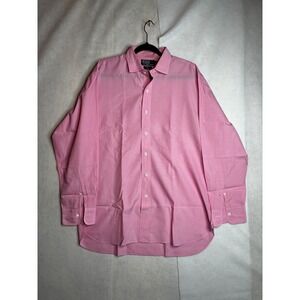 Polo Ralph Lauren Mens Estate Custom Fit Pink Button Down Shirt 17-34 LS